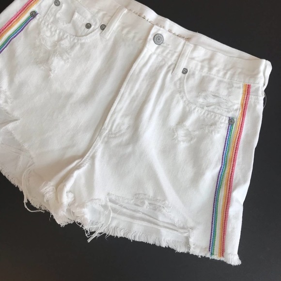 American Eagle Outfitters Pants - AE High Rise Distressed Denim Shorts